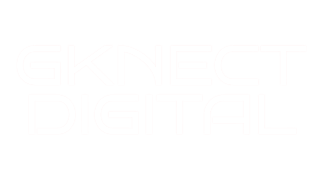 GKnect Digital glowing wordmark logo