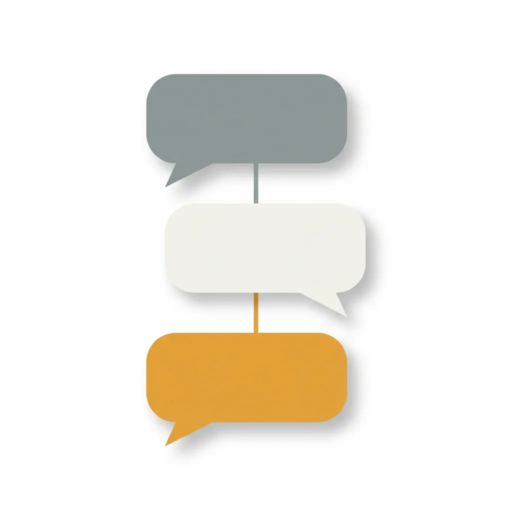 Chat bubbles representing a Click-to-WhatsApp conversation flow