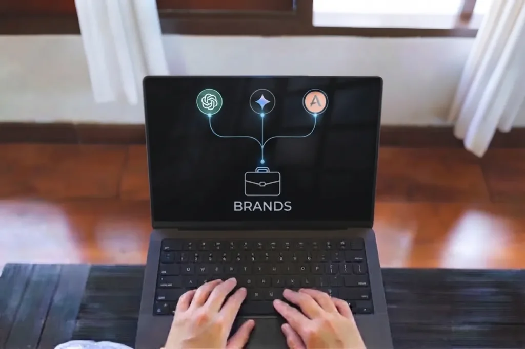 AI-Drafted Content Sounds Generic: Fix It (Person using a laptop to teach AI about their business brand)